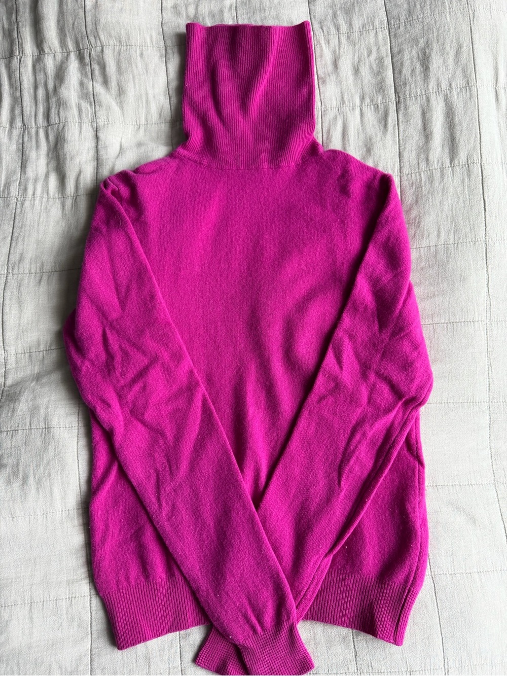 United Colors Of Benetton Hot Pink Turtleneck Sweater